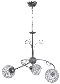 Φωτιστικό Οροφής Τρίφωτο Heronia Chris 01-0270 Nickel