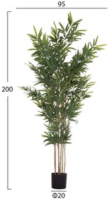 Διακοσμητικό Συνθετικό Φυτό BAMBOO C4737 σε γλάστρα 20x95x200Υεκ. 20x95x200 εκ.