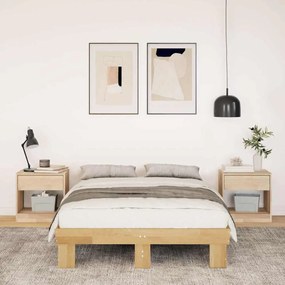 vidaXL Πλαίσιο κρεβατιού χωρίς στρώμα 120x200 cm μασίφ ξύλο δρυς
