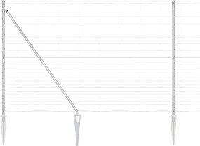 vidaXL Στύλος Περιφράξεων Γαλβανισμένο 25 x 1,6 μ Ατσάλι