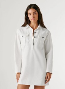 Κοντό φόρεμα από ντένιμ με μακριά μανίκια