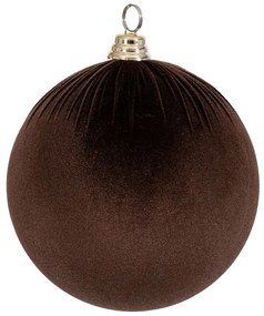 Χριστουγεννιάτικη Μπάλα Βελούδινη Καφέ 30εκ. iliadis 90625