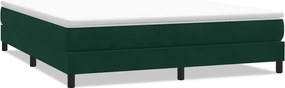 vidaXL Box Spring Κρεβάτι χωρίς στρώμα Σκούρο πράσινο 180x220 cm