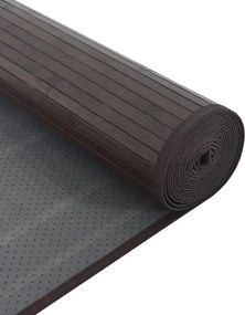 vidaXL Χαλί Ορθογώνιο Σκούρο Καφέ 100 x 1000 εκ. Μπαμπού