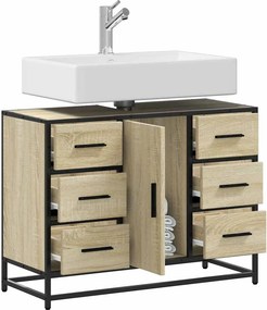 vidaXL Ντουλάπι Μπάνιου Νιπτήρα Sonoma Δρυς 80 x 33 x 60εκ. Επεξ. Ξύλο