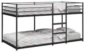 Κουκέτα χωρίς στρώμα Μαύρο 90x200 cm Ατσάλι