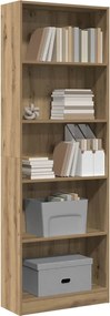 vidaXL Βιβλιοθήκη από Τεχνητό Δρυ 60 x 24 x 176 εκ. από Τεχνητό Ξύλο
