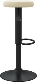 vidaXL Σκαμπό Μπαρ 2 τεμ. Κρεμ Βελούδινα