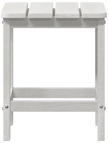 vidaXL Τραπέζι Adirondack Λευκό 38x38x45 εκ. HDPE