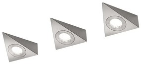 Φωτιστικό Τοίχου-Σποτ Σετ 3Τμχ Ecco 3x200Lm 12x4x11cm Nickel Mat 273370307 Trio Lighting Μέταλλο