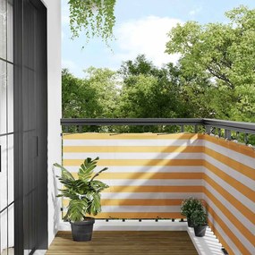 vidaXL Σήτα Μπαλκονιού Κίτρινη και Λευκή Ριγέ 90 x 800 εκ.