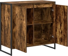 vidaXL Βοηθητικό ντουλάπι Καπνιστό Δρύς 79 x 36 x 75 εκ