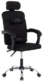 ΚΑΡΕΚΛΑ ΓΡΑΦΕΙΟΥ CRONER HM1196.01 ΜΑΥΡΟ MESH-ΜΕΤΑΛ.ΒΑΣΗ-NYLON ΣΚΕΛΕΤΟΣ 58x99x120Υεκ.