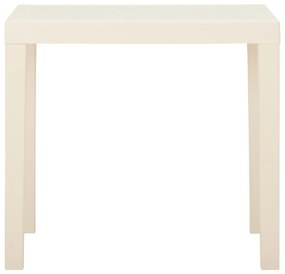 vidaXL Τραπέζι Κήπου Λευκό 79 x 65 x 72 εκ. Πλαστικό