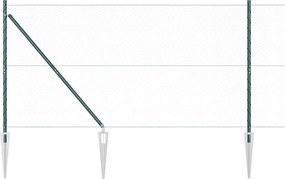vidaXL Στύλος Περιφράξεων Πράσινο 25 x 1,2 μ (25 mm δίχτυ) Ατσάλι