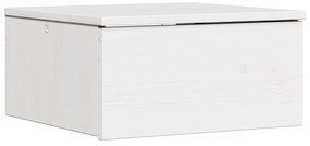 vidaXL Τοίχου Κομοδίνο με συρτάρι Επιτοίχιο 2 pcs Λευκό 37 x 35 x 18.5 εκ