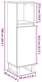 ΝΤΟΥΛΑΠΙ ΜΠΑΝΙΟΥ ΠΑΛΙΟ ΞΥΛΟ 30X30X100 CM ΚΑΤΑΣΚΕΥΑΣΜΕΝΟ ΞΥΛΟ 857211