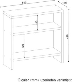 Βοηθητικό Τραπεζάκι Λευκό POCRO 51x17.5x49