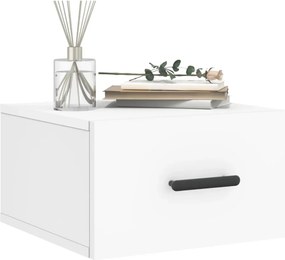 vidaXL Κομοδίνα Επιτοίχια 2 τεμ. Λευκά 35x35x20 εκ.