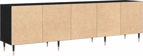 vidaXL Ντουλάπι TV Μαύρη Οξυά 150 x 30 x 45 εκ Επεξεργασμένο ξύλο