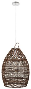 Φωτιστικό Οροφής Tahiti 00711 1xΕ27 Φ38x50cm Brown GloboStar