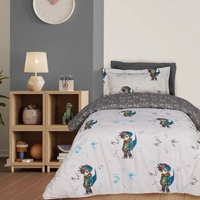 Σεντόνια Παιδικά 4939 (Σετ 3τμχ) Beige-Grey Das Home Μονό 170x260cm 100% Βαμβάκι