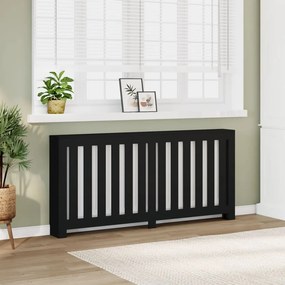 vidaXL Καπάκι Καλοριφέρ Μαύρο 175 x 20 x 82 cm Επεξεργασμένο Ξύλο