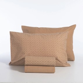 Σεντόνια Υπέρδιπλα (Σετ) Nef-Nef Homeware Smart Suspen Caramel