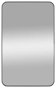 Καθρέφτης Επιτοίχιος Ορθογώνιος Μαύρος 50 x 80 εκ. - Μαύρο