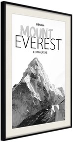 Αφίσα - Peaks of the World: Mount Everest - 20x30 - Μαύρο - Με πασπαρτού