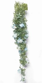 Τεχνητή Κρεμαστή Τριανταφυλλιά Rhodentis 3591-7 100cm Green-Blue Supergreens Πολυαιθυλένιο,Ύφασμα