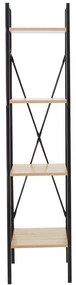 Βιβλιοθήκη Ramon φυσικό-μαύρο 34x32,5x148εκ 34x32.5x148 εκ.