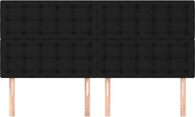 vidaXL Κεφαλάρι Μαύρο 200x5x118/128 εκ. Ύφασμα