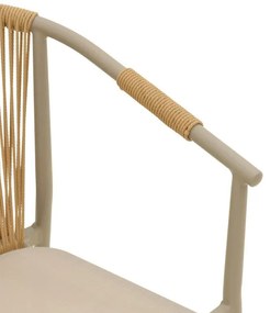 Καρέκλα - Πολυθρόνα Convince αλουμινίου στοιβαζόμενη με καφέ σκελετό-textilene-pe rattan 56x63x82 εκ. 56x63x82 εκ.