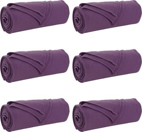 vidaXL Ριχτάρια 6 pcs Μοβ 200 x 150 cm Μαλλί