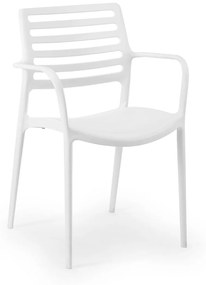 900-075 Πολυθρόνα Louise XL Λευκό 49.5 x 52 x 84 Λευκό Πολυπροπυλένιο (PP), 1 Τεμάχιο