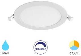 Φωτιστικό Χωνευτό Braytron BP01-91280 Λευκό (White) CCT3