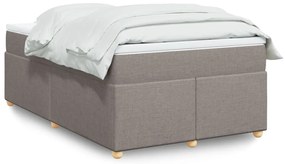 vidaXL Κρεβάτι Boxspring με Στρώμα Taupe 120x190 εκ. Υφασμάτινο