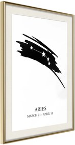 Αφίσα - Zodiac: Aries I - 20x30 - Χρυσό - Με πασπαρτού