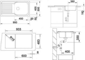 Blanco Tipo XL 6 S (95x50) - Ανοξείδωτος Νεροχύτης Κουζίνας