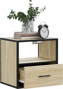 vidaXL Επίτοιχο κομοδίνο Sonoma Oak 40x31x39,5 cm