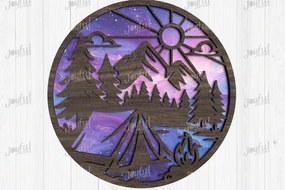 Σετ των 2 Intra απο ξύλο plywood 3mm-4mm πάχος Camping Suncatcher Δίασταση 30x20 cm INTRAFABR-124517769