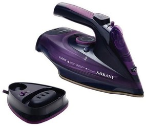 SOKANY SK-2085 Σίδερο Ατμού 2400W με Κεραμική Πλάκα και  Συνεχόμενη Παροχή 35gr-min Μόβ