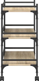 vidaXL Καρότσι Κουζίνας Δρύς Sonoma 50 x 35 x 75,5 εκ