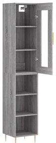 vidaXL Μπουφές Sonoma Γκρι 34,5 x 34 x 180 εκ. από Επεξεργασμένο Ξύλο