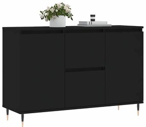 vidaXL Μπουφές Μαύρος 101,5 x 35 x 70 εκ. από Επεξεργασμένο Ξύλο