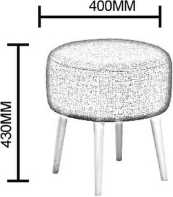 Σκαμπό ArteLibre ADA Houndstooth Ανθρακί Ύφασμα 40x43cm