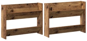 vidaXL Ντουλάπες παπουτσιών τοίχου 2 pcs Παλιό ξύλο 60 x 18 x 60 εκ