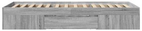 vidaXL Πλαίσιο Κρεβατιού Γκρι Sonoma 75x190 εκ. Επεξεργασμένο Ξύλο