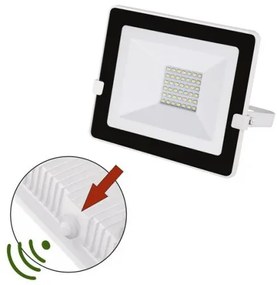 Προβολέας LED SMD 30W Φωτοκύτταρο Δέσμη 120° IP65 18,5x14,5 Lumen-3-030301-Λευκό 3-030301
